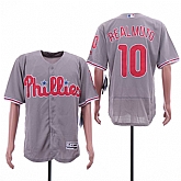 Phillies 10 J.T. Realmuto Gray Flexbase Jersey,baseball caps,new era cap wholesale,wholesale hats